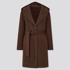 NWT Uniqlo double face hooded coat XS